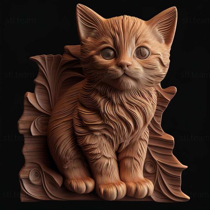 3D model kitten (STL)